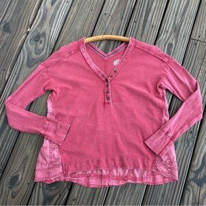 Pilcro Henley Swing Top